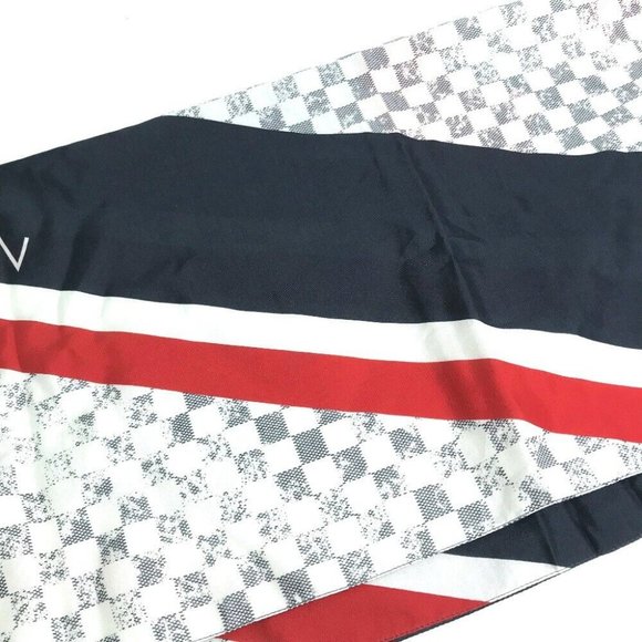 LOUIS VUITTON Damier Azur Logo LVCUP America fringe Stole/Shawl - Picture 7 of 14